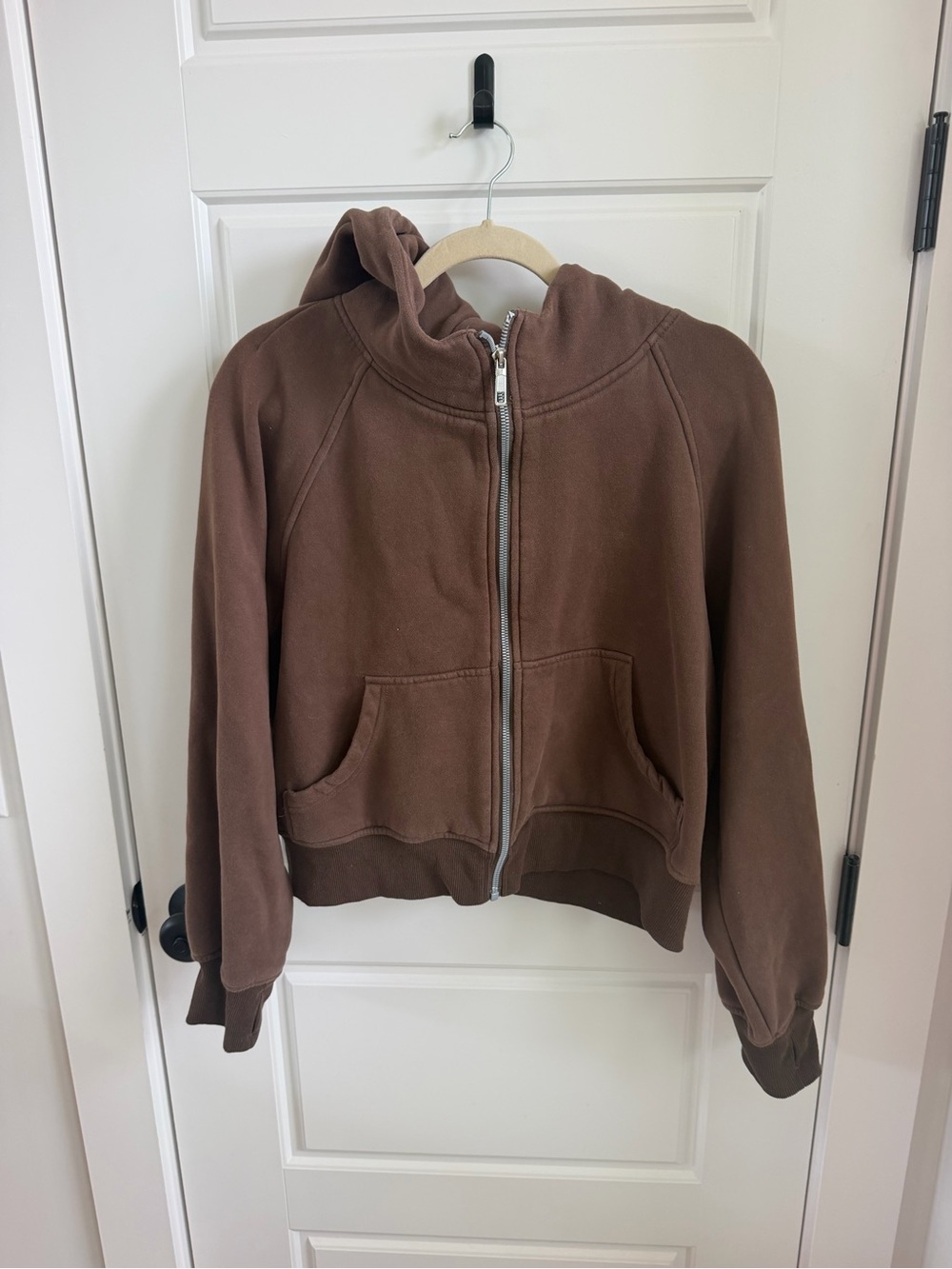 Women’s Brown Zip-Up Hooded Jacket